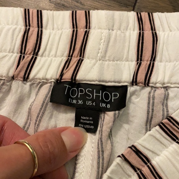 Topshop | Striped Drawstring Waist Casual Pants and Top - Picture 8 of 16